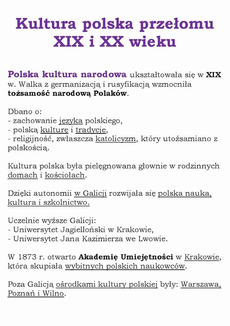 Know Kultura polska przełomu XIX i XX wieku (NE kl 7) thumbnail