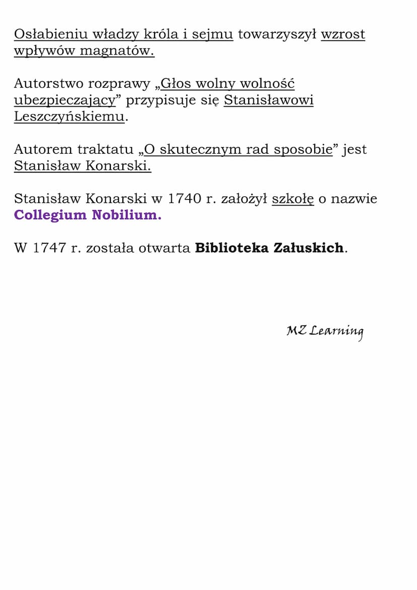 Czasy saskie
Lata od 1697 do 1763 nazywamy czasami saskimi.
W 1697 r. królem Polski został August II z dynastii
Wettinów, która panowała w S