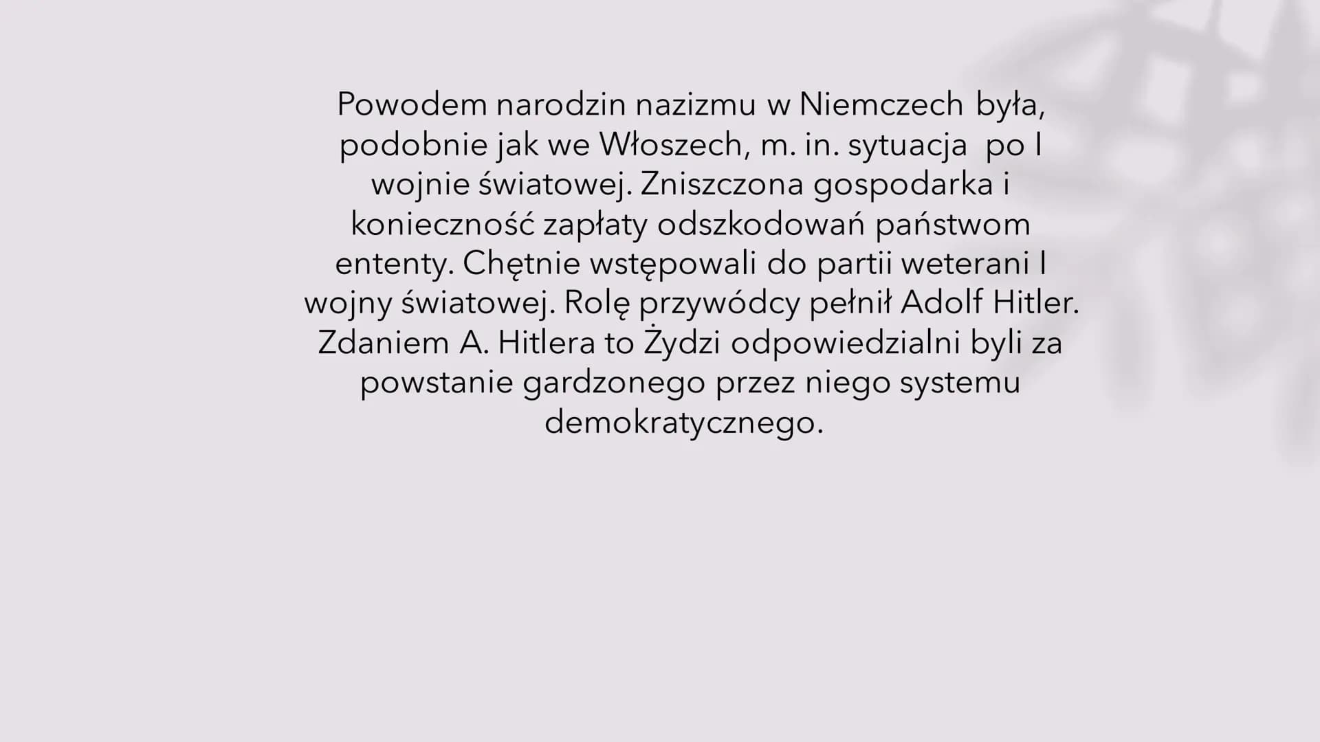 Narodziny faszyzmu
Faszyzm, nazizm, A. Hitler, B. Mussolini Faszyzm we
Włoszech
Powodem narodzin faszyzmu we Włoszech
była m. in. sytuacja p