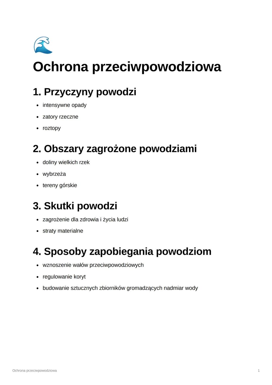 Ochrona przeciwpowodziowa a występowanie i skutki powodzi