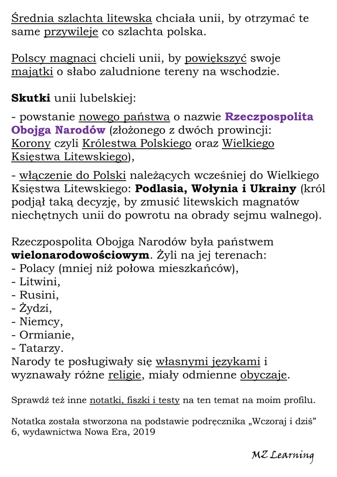Rzeczpospolita Obojga
Unia w Krewie
rok: 1385
Narodów
Kl. 6, NE
państwa: Polska i Litwa
władca obu państw: Władysław Jagiełło
rodzaj unii: p
