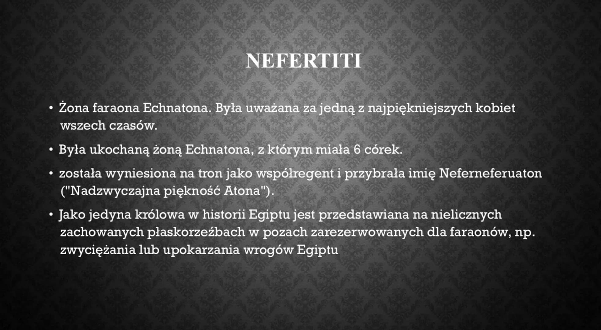 KULTURA STAROŻYTNEGO
EGIPTU
Aleksandra Karwowska la
*
14 ●
seise
• PISMO HIEROGLIFICZNE - nazywane świętymi znakami,
Używano go do uwiecznia