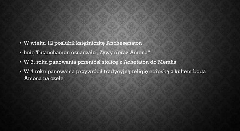 KULTURA STAROŻYTNEGO
EGIPTU
Aleksandra Karwowska la
*
14 ●
seise
• PISMO HIEROGLIFICZNE - nazywane świętymi znakami,
Używano go do uwiecznia