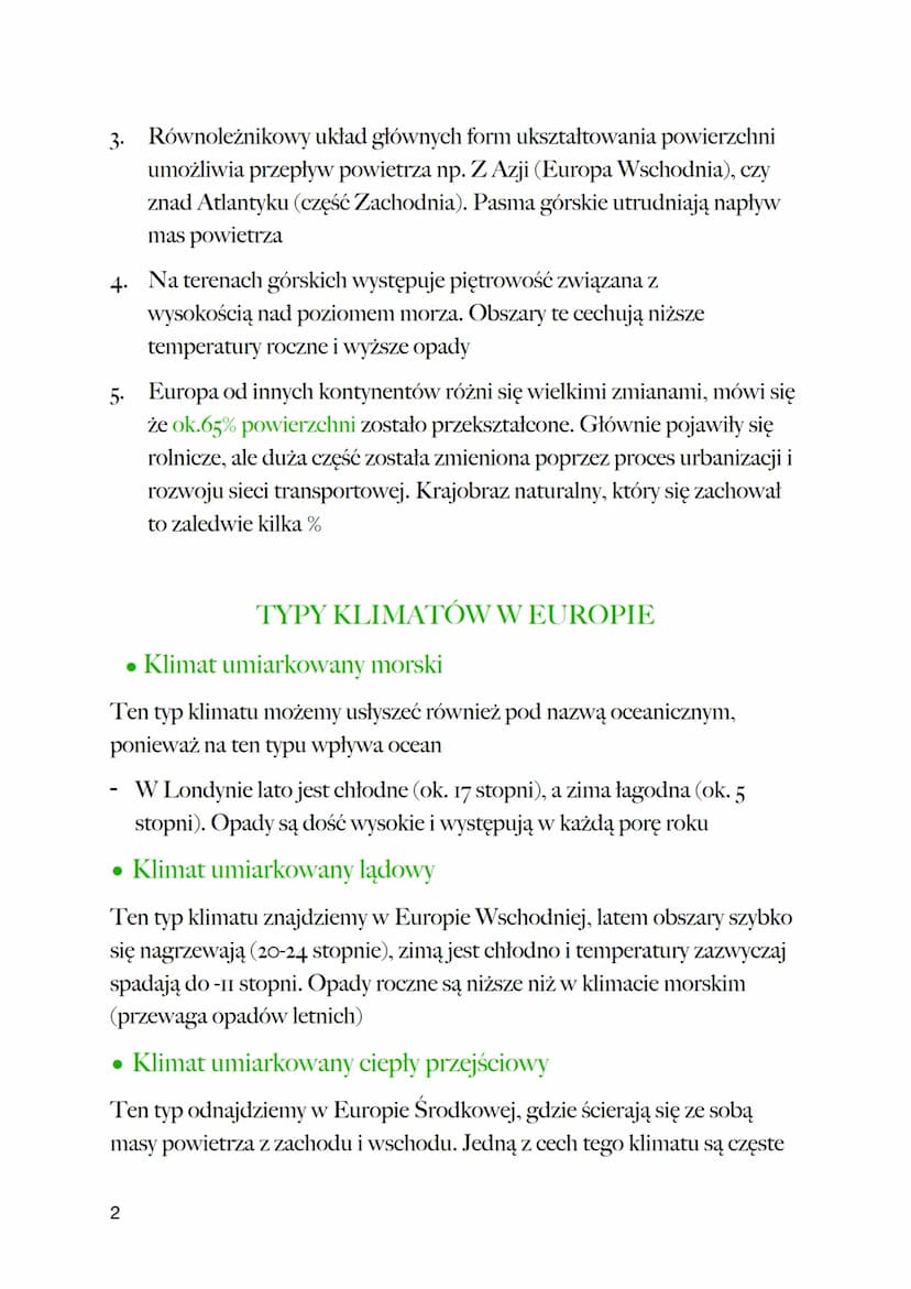 Zróżnicowanie klimatyczne w Europie
Ale co to jest klimat?
Klimat to wieloletnie obserwacje, na temat zmian, przebiegu stanów
pogodowych dla
