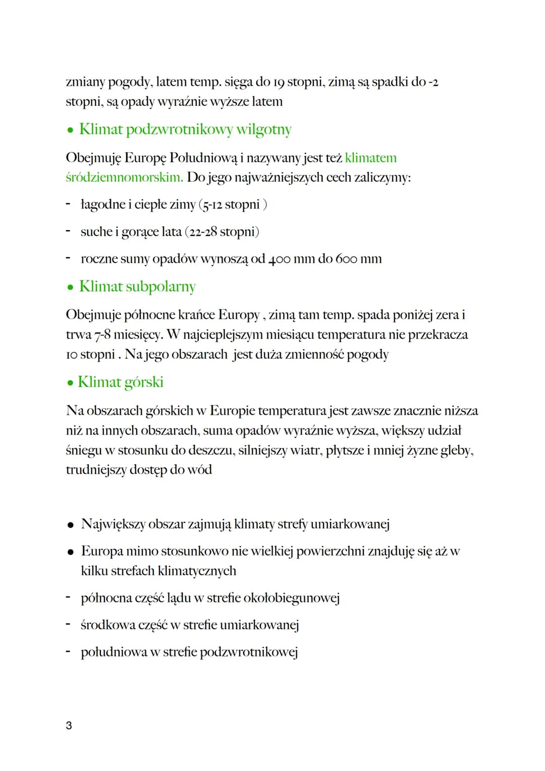 Zróżnicowanie klimatyczne w Europie
Ale co to jest klimat?
Klimat to wieloletnie obserwacje, na temat zmian, przebiegu stanów
pogodowych dla