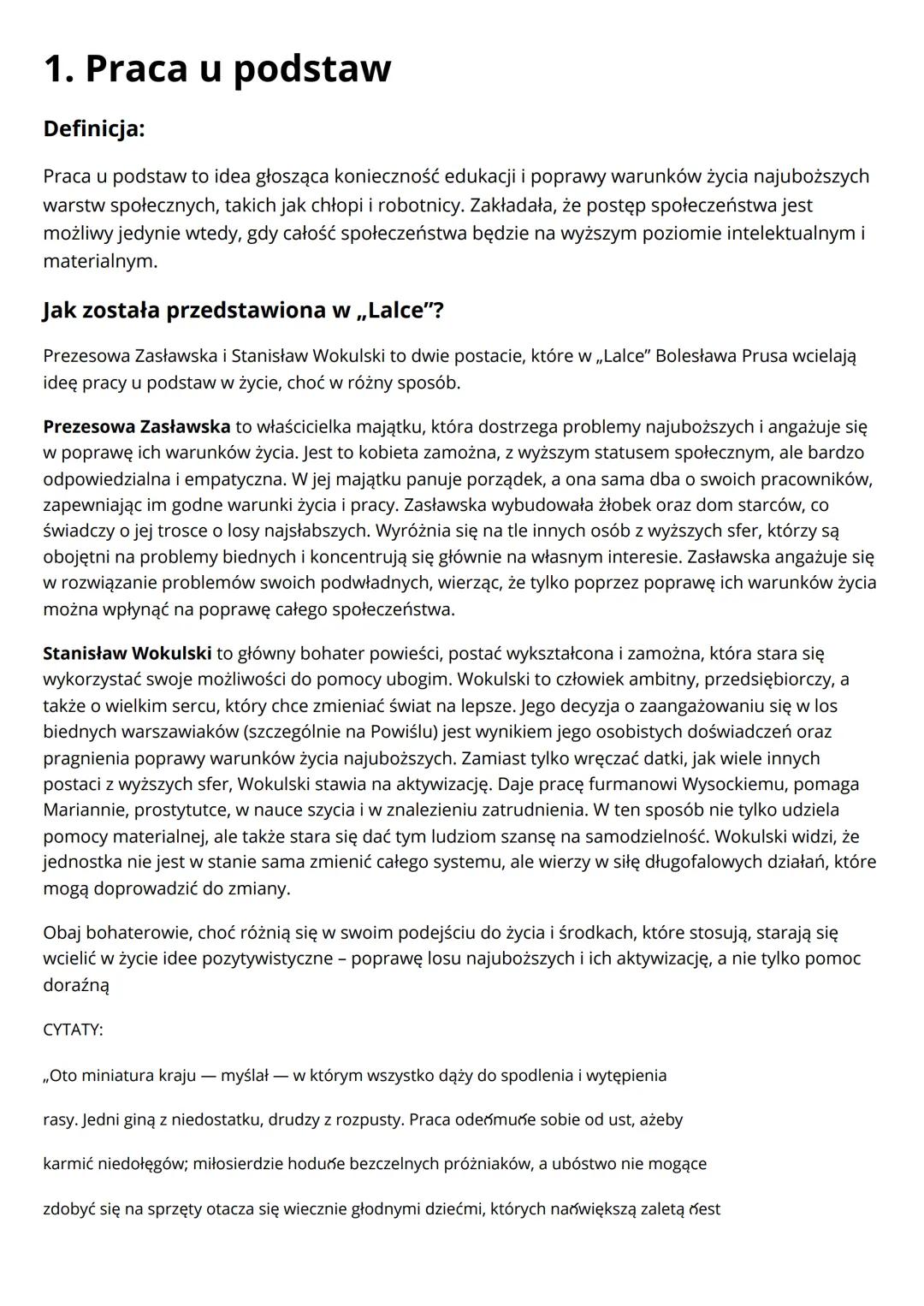 Idee pozytywistyczne w powieści „Lalka” Bolesława Prusa