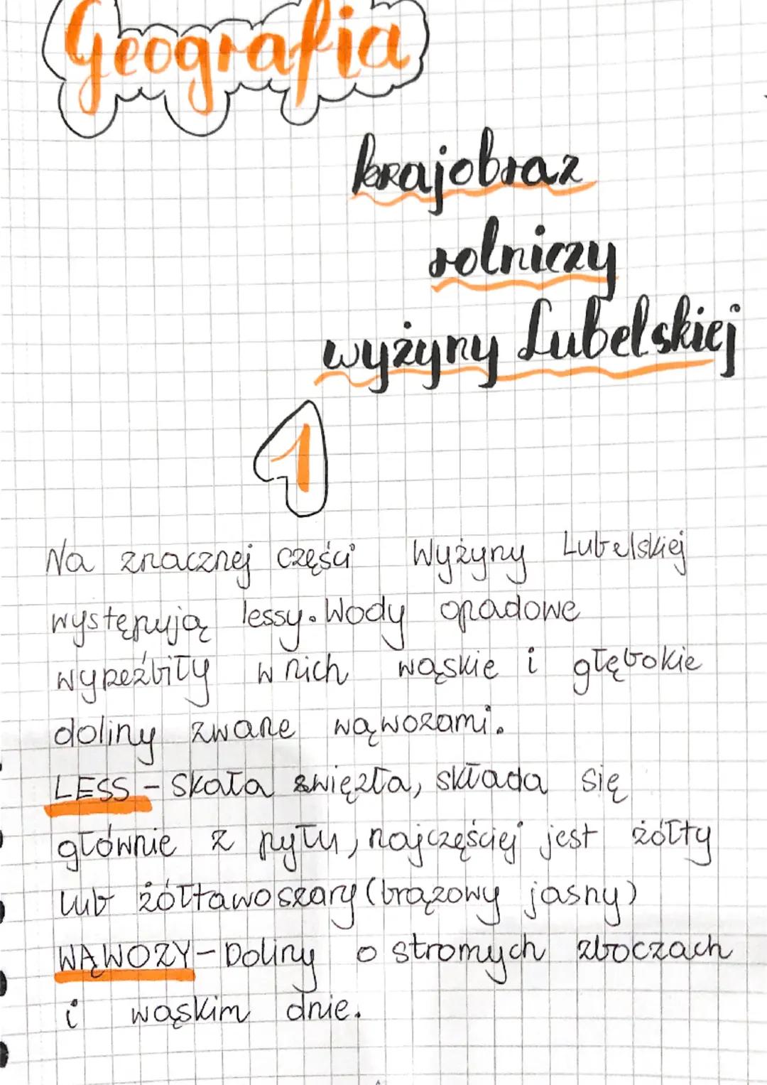 Geografia
krajobraz
solniczy
wyżyny Lubelskiej
4
Na znacznej części Wyżyny Lubelskiej
występują lessy. Wody gradowe.
wypeźbiły wrich
wąskie 