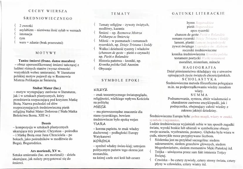 POCZĄTEK EPOKI
Często wskazuje się datę 476 - upadek Rzymu,
który zapoczątkowuje epokę wieków średnich, a
kończy starożytność.
SCHYŁEK EPOKI