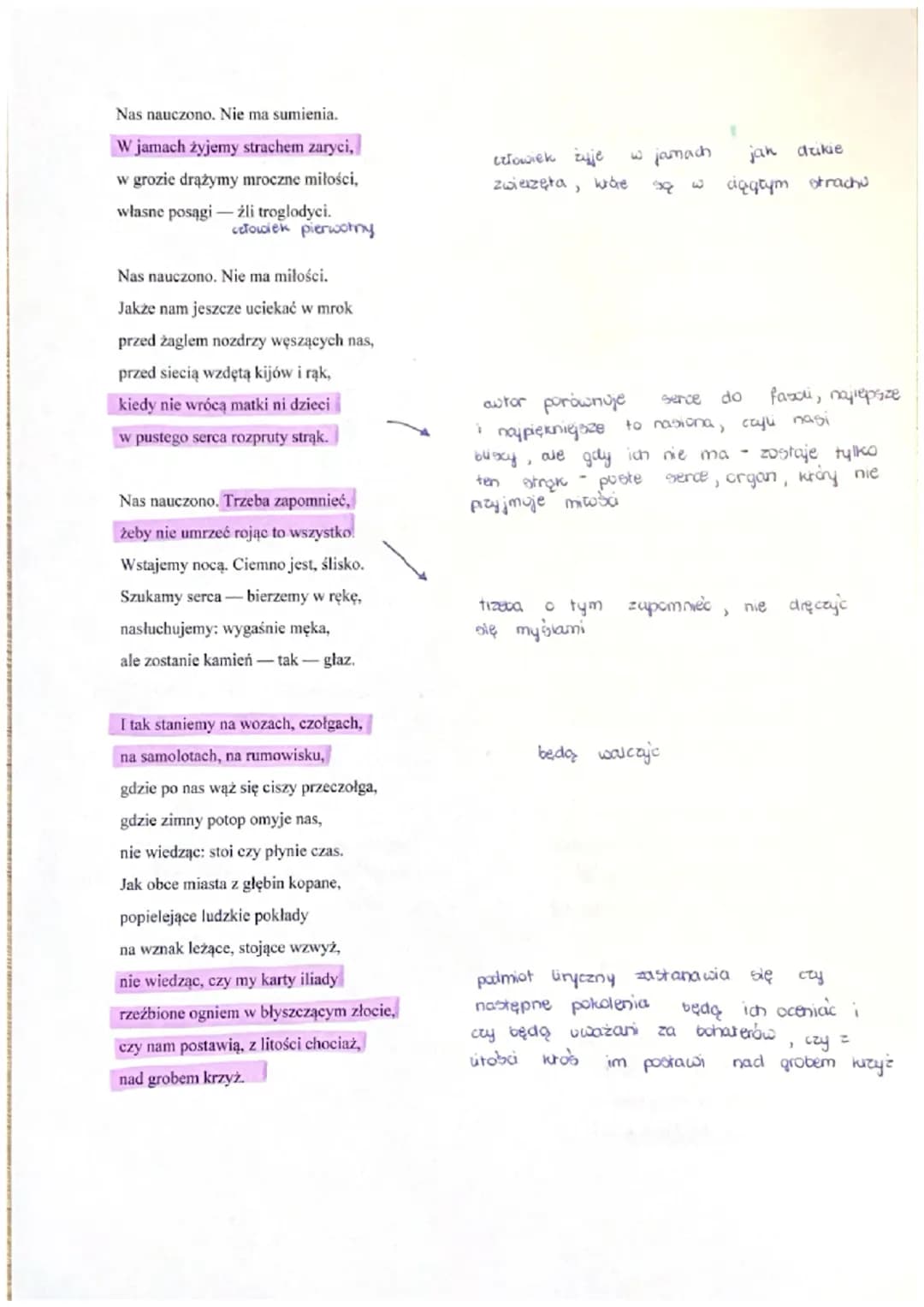 Z GŁOWĄ NA KARABINIE" KRZYSZTOF KAMIL BACZYŃSKI
Nocą słyszę, jak coraz bliżej
drżąc i grając krąg się zaciska.
A mnie przecież zdrój rzeźbił