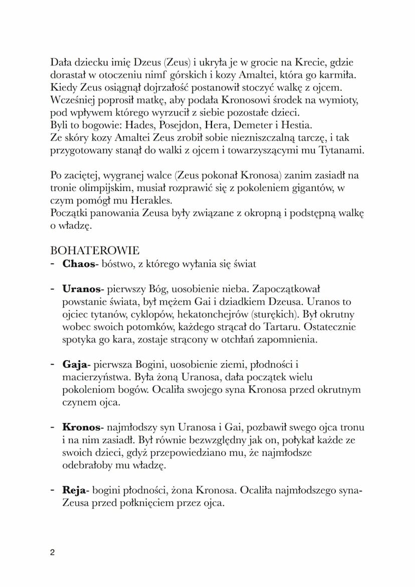 JAN PARANDOWSKI
MITY
• MIT O POWSTANIU ŚWIATA
Po powstaniu świata zaliczany jest do mitu kosmogonicznego.
Na jego podstawie została pokazana