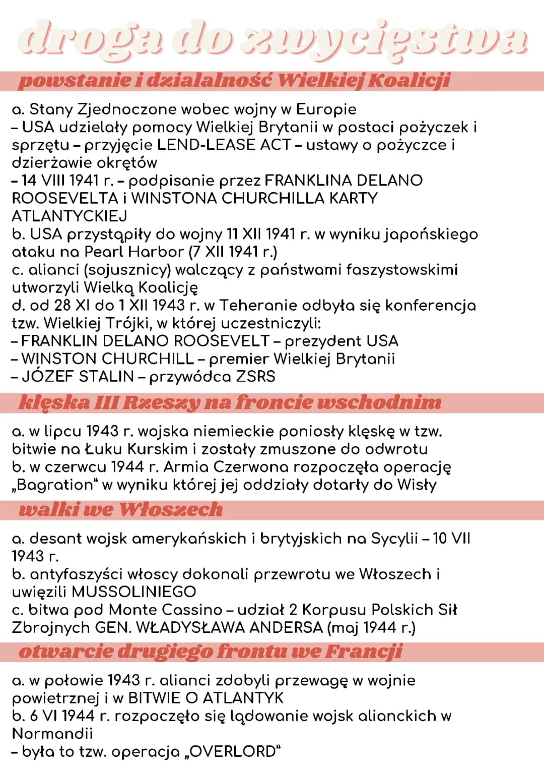 droga do zwycięstwa