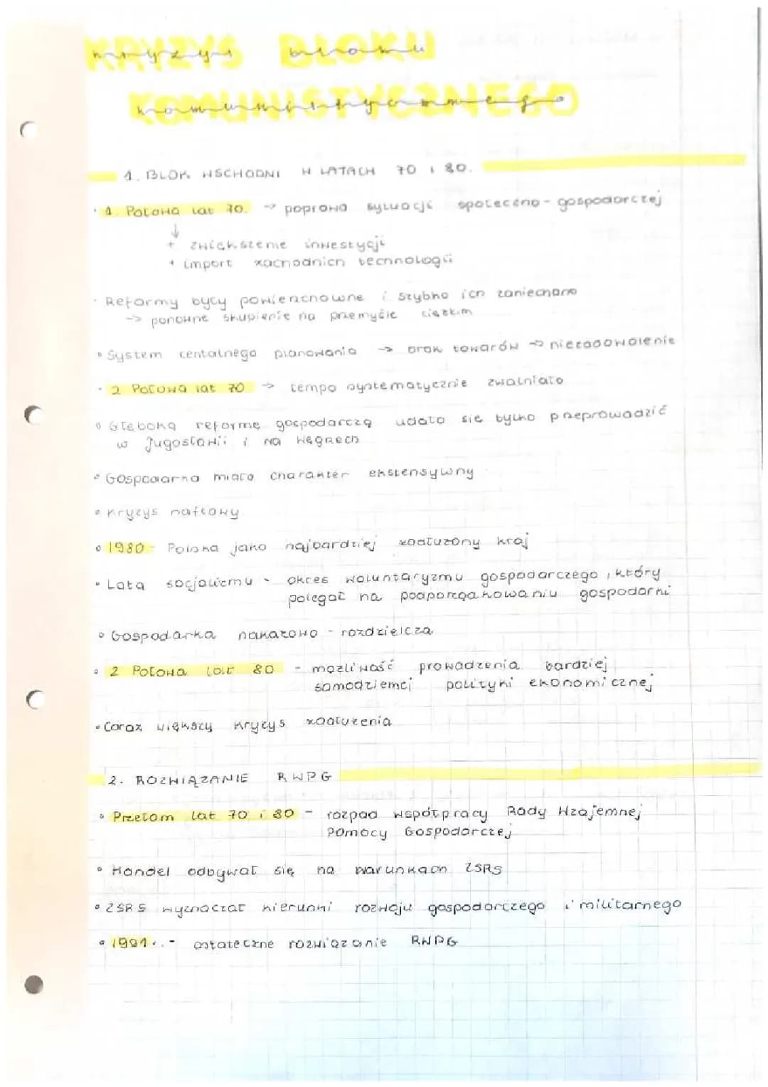 Kryzys bloku komunistycznego 