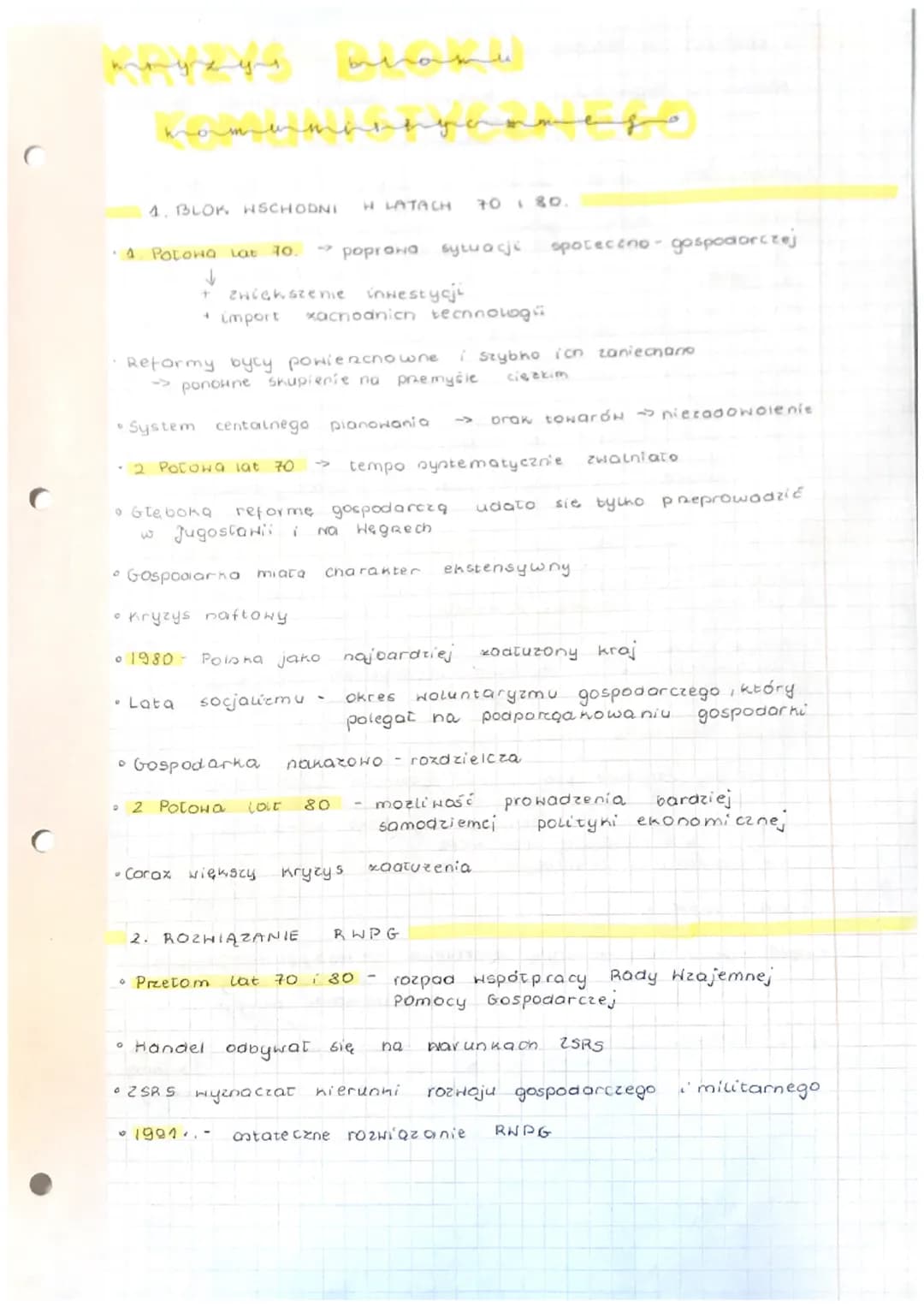 глухую плати
namamannpannage
0
1. BLOK WSCHODNI
•4 Potowa Lat 10.
↓
- 2 Połowa lat 70
+ zwiększenie inwestycji
+ import xachodnich technolog