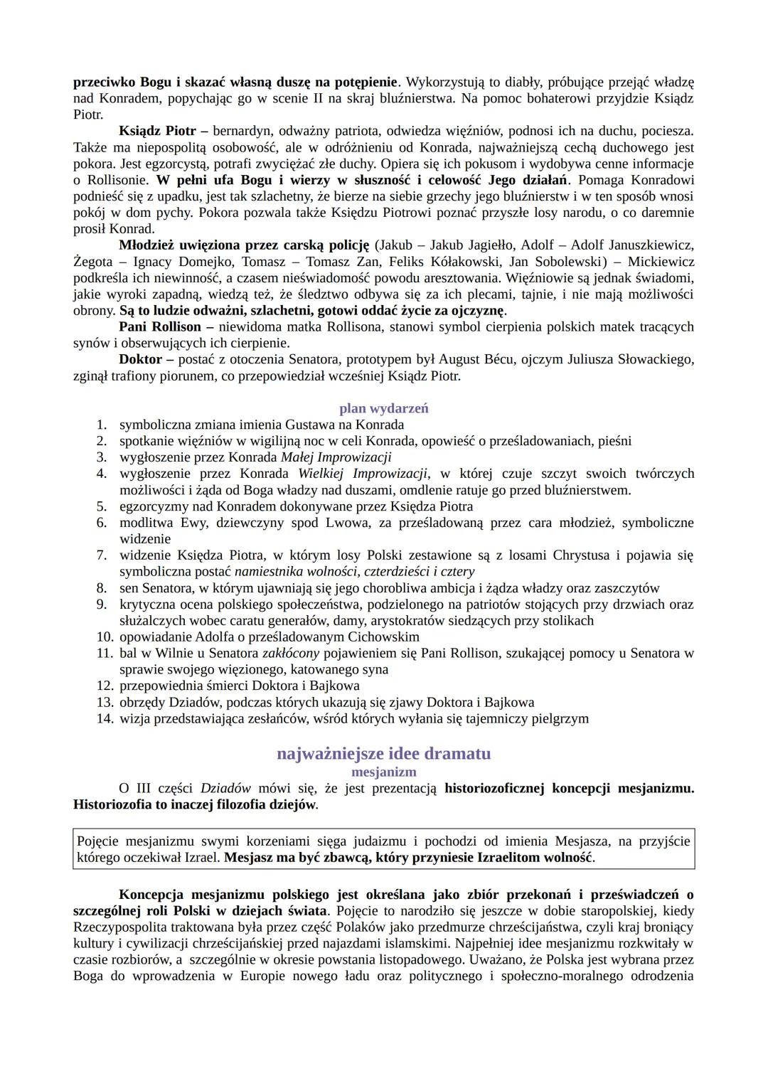 --- OCR Start ---
Dziady część III
⚫ rodzaj literacki: dramat
gatunek literacki: dramat romantyczny
okoliczności powstania utworu
Adam Micki