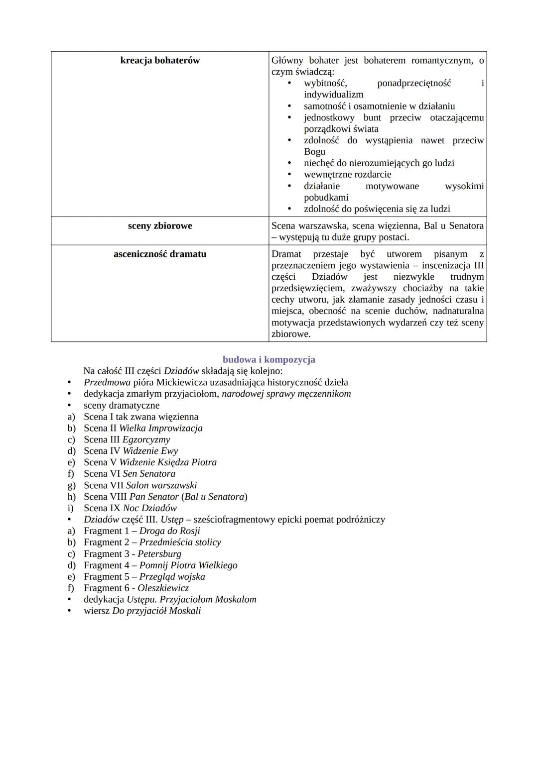 --- OCR Start ---
Dziady część III
⚫ rodzaj literacki: dramat
gatunek literacki: dramat romantyczny
okoliczności powstania utworu
Adam Micki