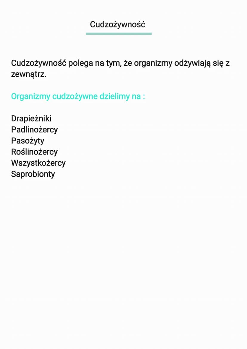Organizmy odżywiają się w różny sposób. Dzielimy je na
dwie grupy - organizmy cudzoźywne i organizmy samożywne.
Samożywność i Cudzożywność
O