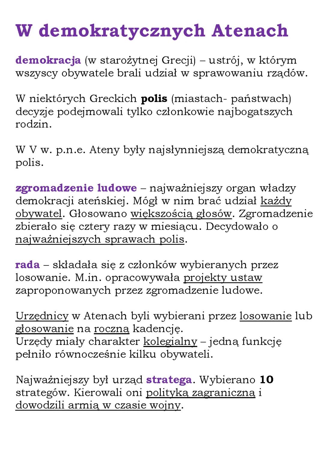 Demokracja ateńska - na czym polegała i wychowanie spartańskie