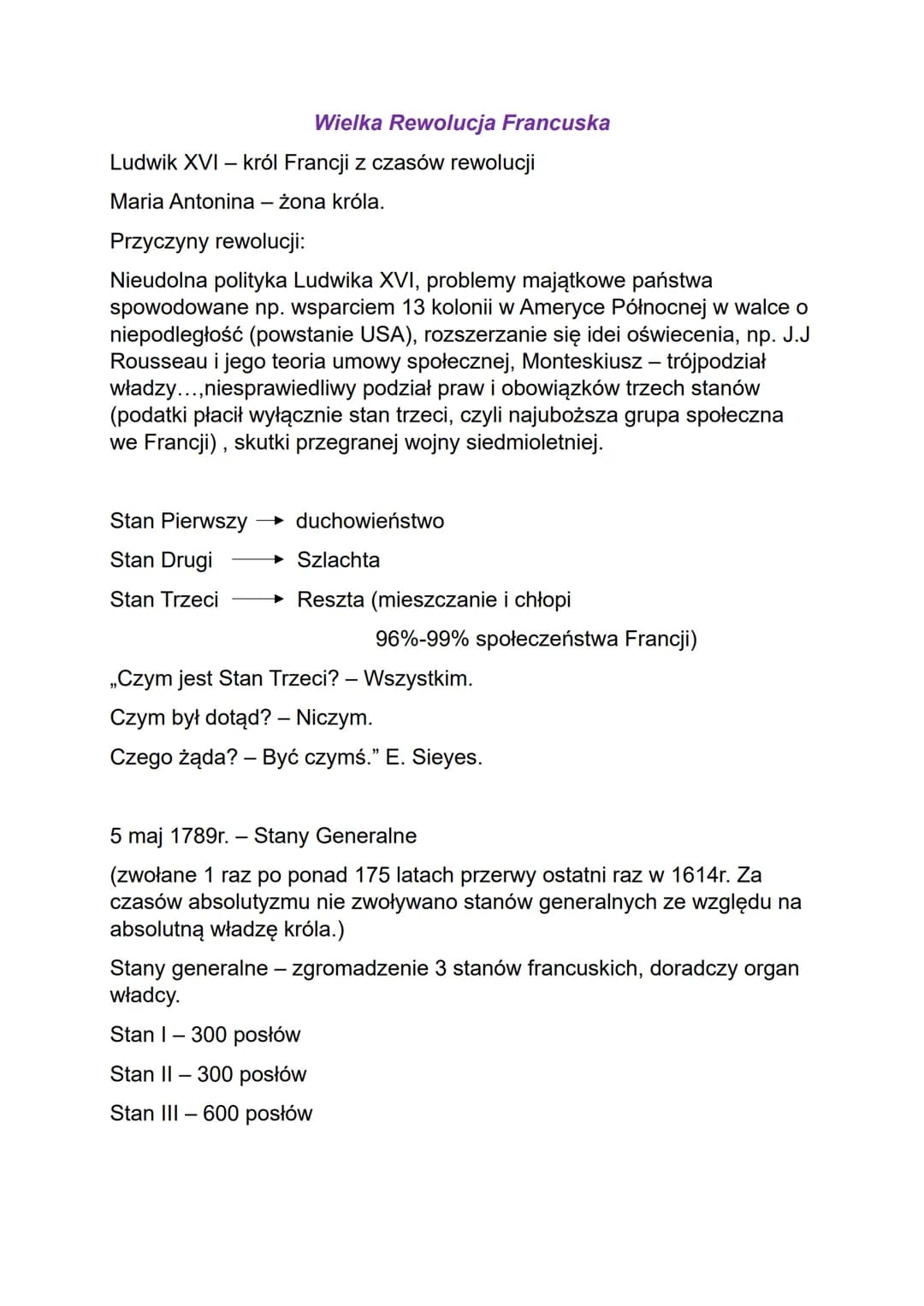 Wielka Rewolucja Francuska
Ludwik XVI - król Francji z czasów rewolucji
Maria Antonina - żona króla.
Przyczyny rewolucji:
Nieudolna polityka
