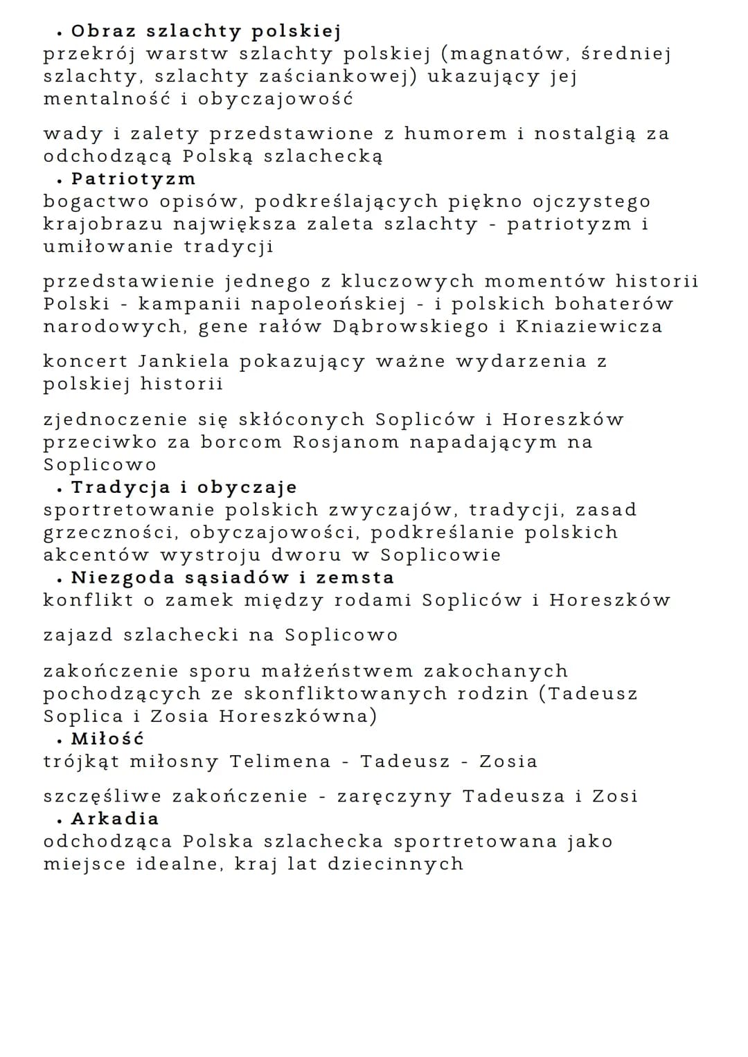 PAN
TADEUSZ
GENEZA
Główną inspiracją do napisania "Pana Tadeusza" była
klęska powstania listopadowego. Utwór przedstawiając
walki doby napol