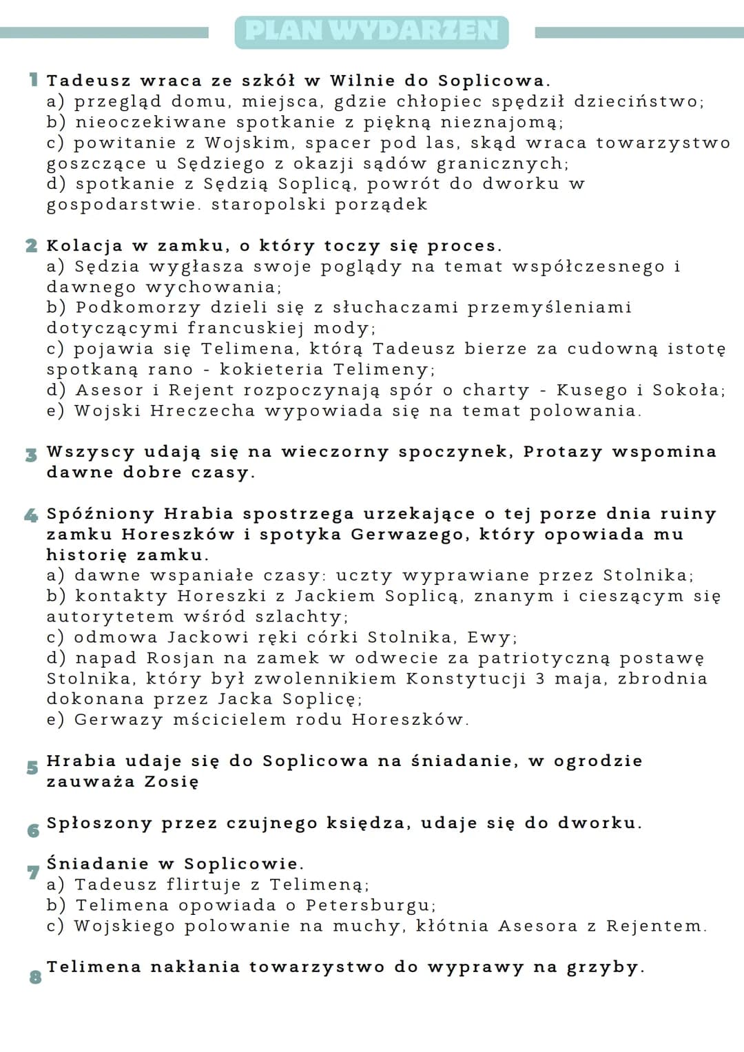 PAN
TADEUSZ
GENEZA
Główną inspiracją do napisania "Pana Tadeusza" była
klęska powstania listopadowego. Utwór przedstawiając
walki doby napol
