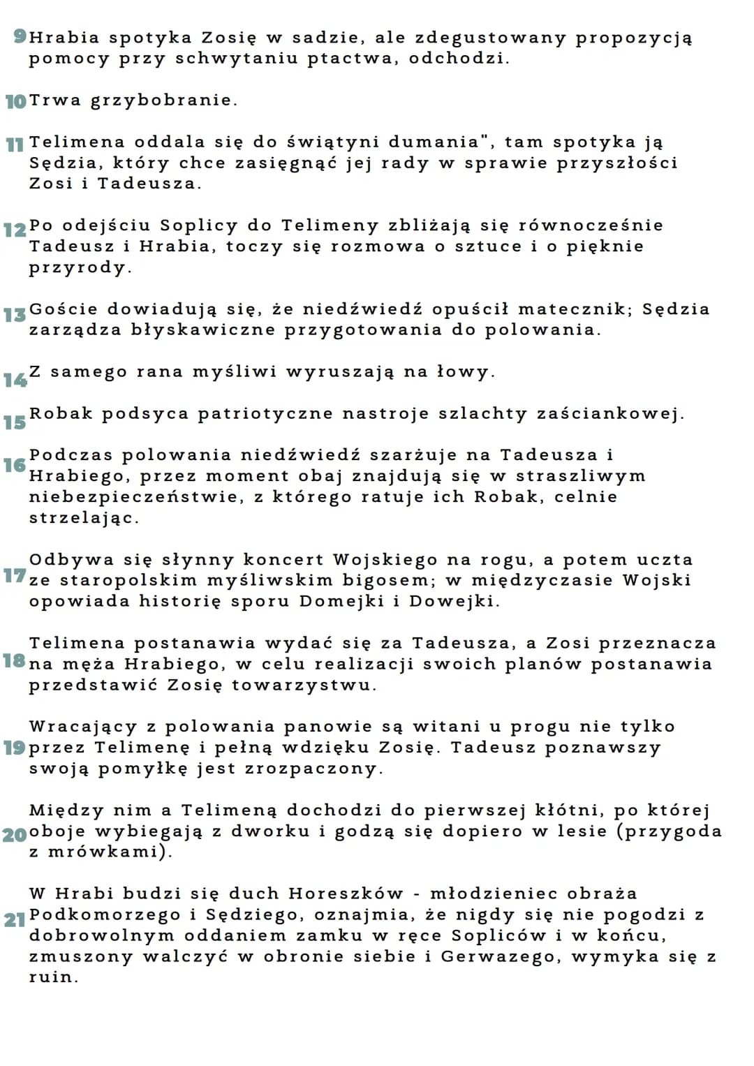 PAN
TADEUSZ
GENEZA
Główną inspiracją do napisania "Pana Tadeusza" była
klęska powstania listopadowego. Utwór przedstawiając
walki doby napol