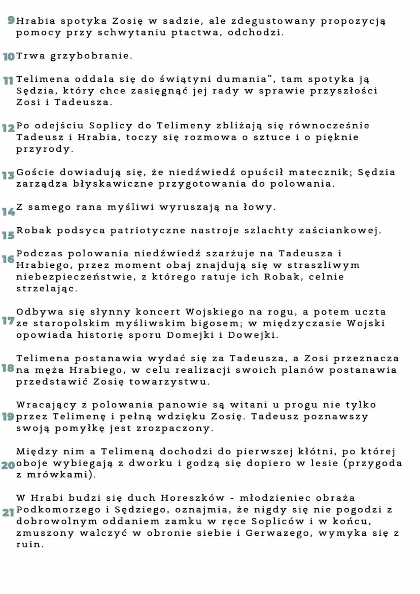 PAN
TADEUSZ
GENEZA
Główną inspiracją do napisania "Pana Tadeusza" była
klęska powstania listopadowego. Utwór przedstawiając
walki doby napol