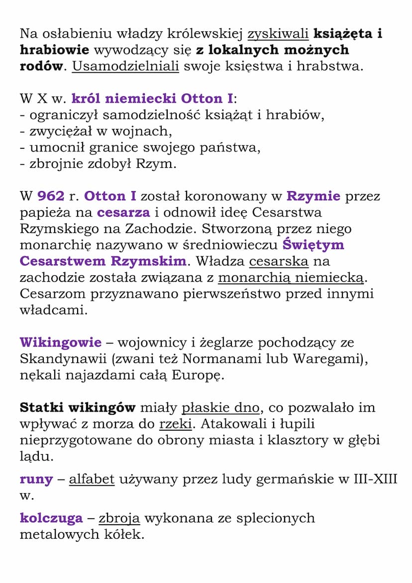 Nowe Królestwa na
zachodzie Europy
W 843 r. wnukowie Karola Wielkiego podzielili państwo
Franków na trzy części.
Z części zachodniej wykszta