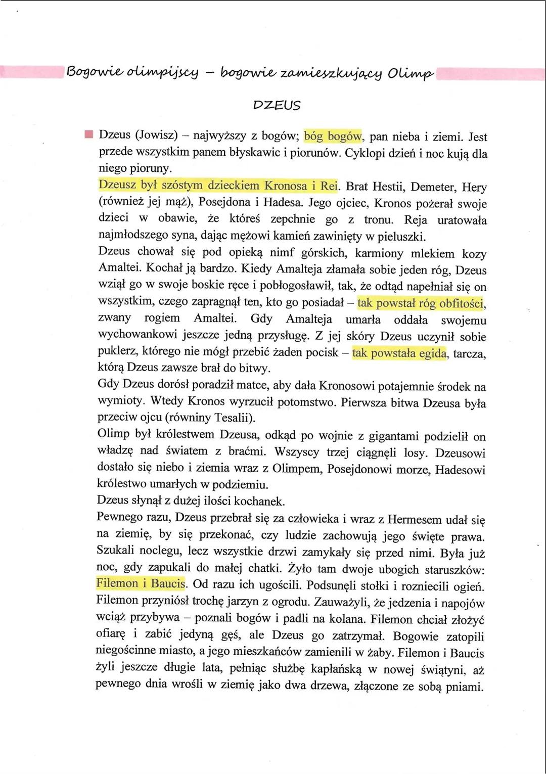 # Bogowie olimpijscy bogowie zamieszkujący Olimp

# DZEUS

■Dzeus (Jowisz) - najwyższy z bogów; bóg bogów, pan nieba i ziemi. Jest
przede ws