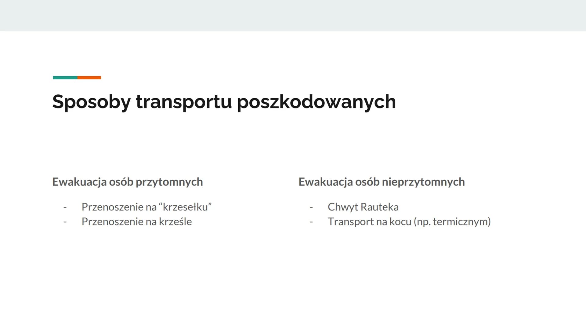Podstawy pierwszej pomocy
Amelia Kowalewska I AK Podstawowe wiadomości z zakresu pierwszej pomocy
Pierwsza pomoc zespół czynności podejmowan