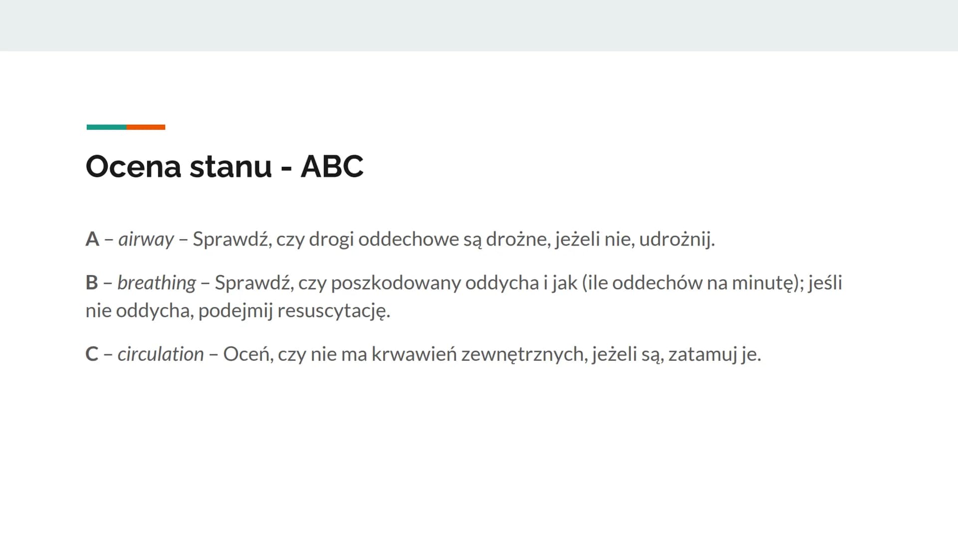 Podstawy pierwszej pomocy
Amelia Kowalewska I AK Podstawowe wiadomości z zakresu pierwszej pomocy
Pierwsza pomoc zespół czynności podejmowan