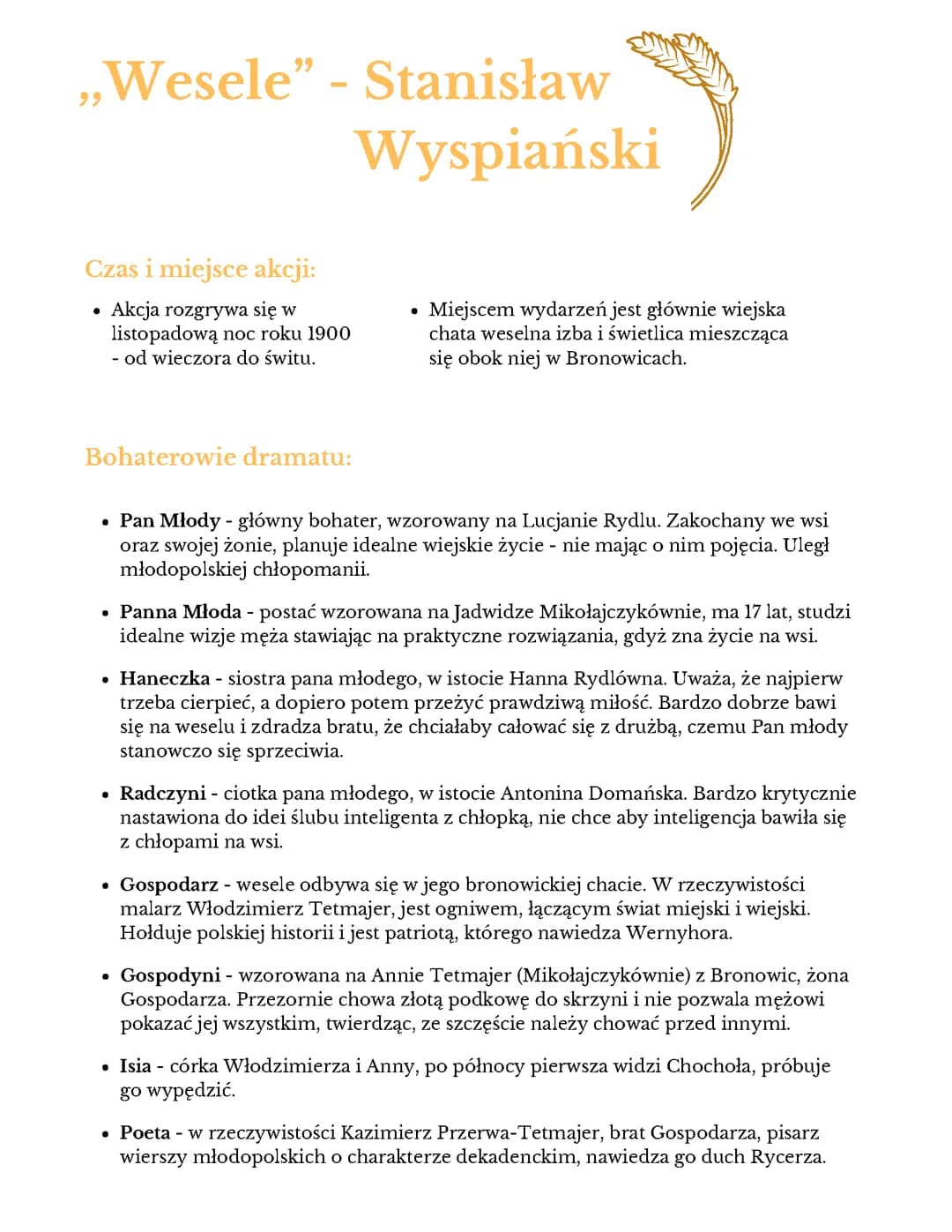 ,,Wesele" Stanisław Wyspiański