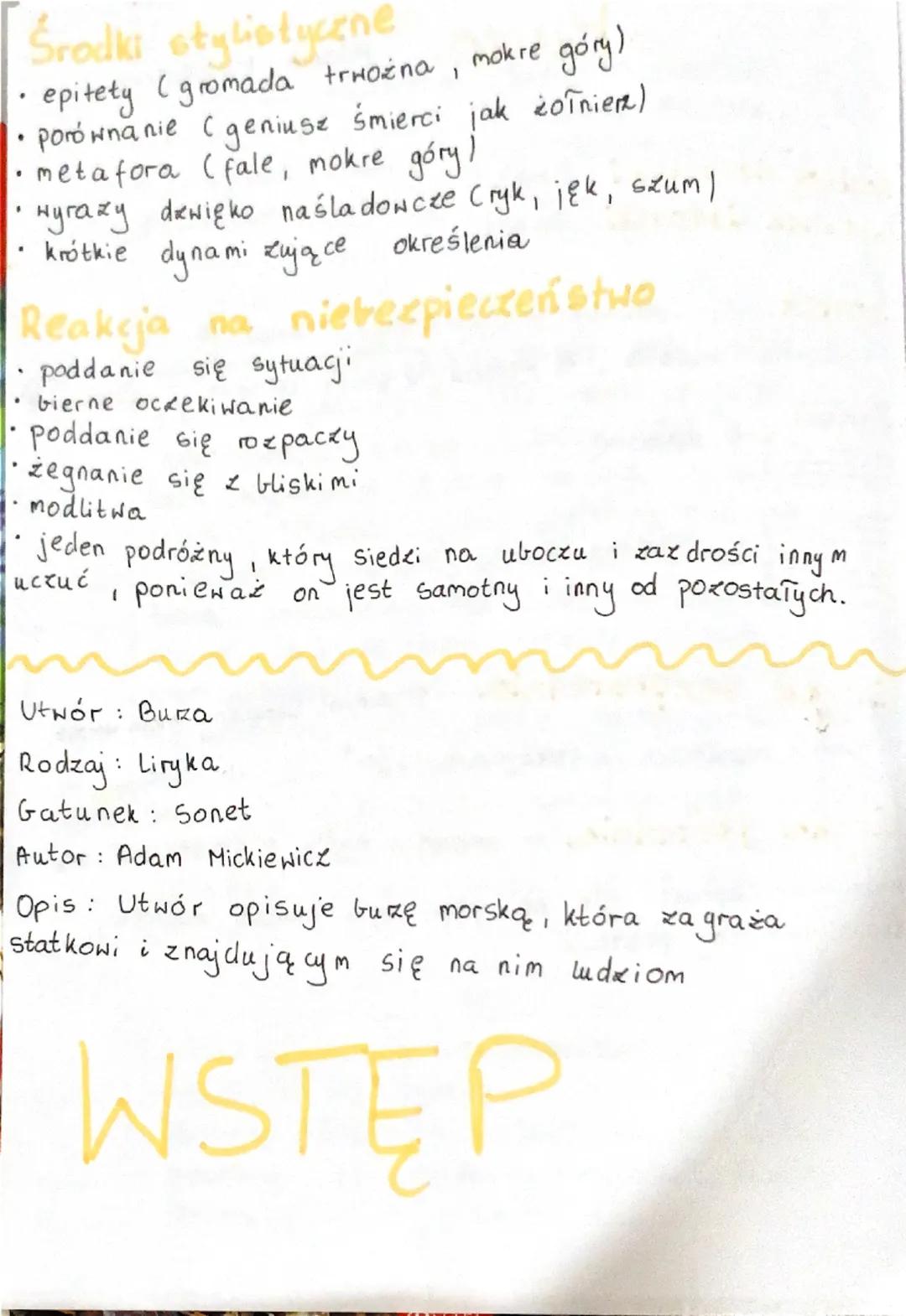 # Burza Adama Mickiewicza

Rodzaj literacki: liryka
Gatunek literacki: Sonet

Sonet
- regularna budowa, 14 wersów, 2 strofy opisowe, 2 refle