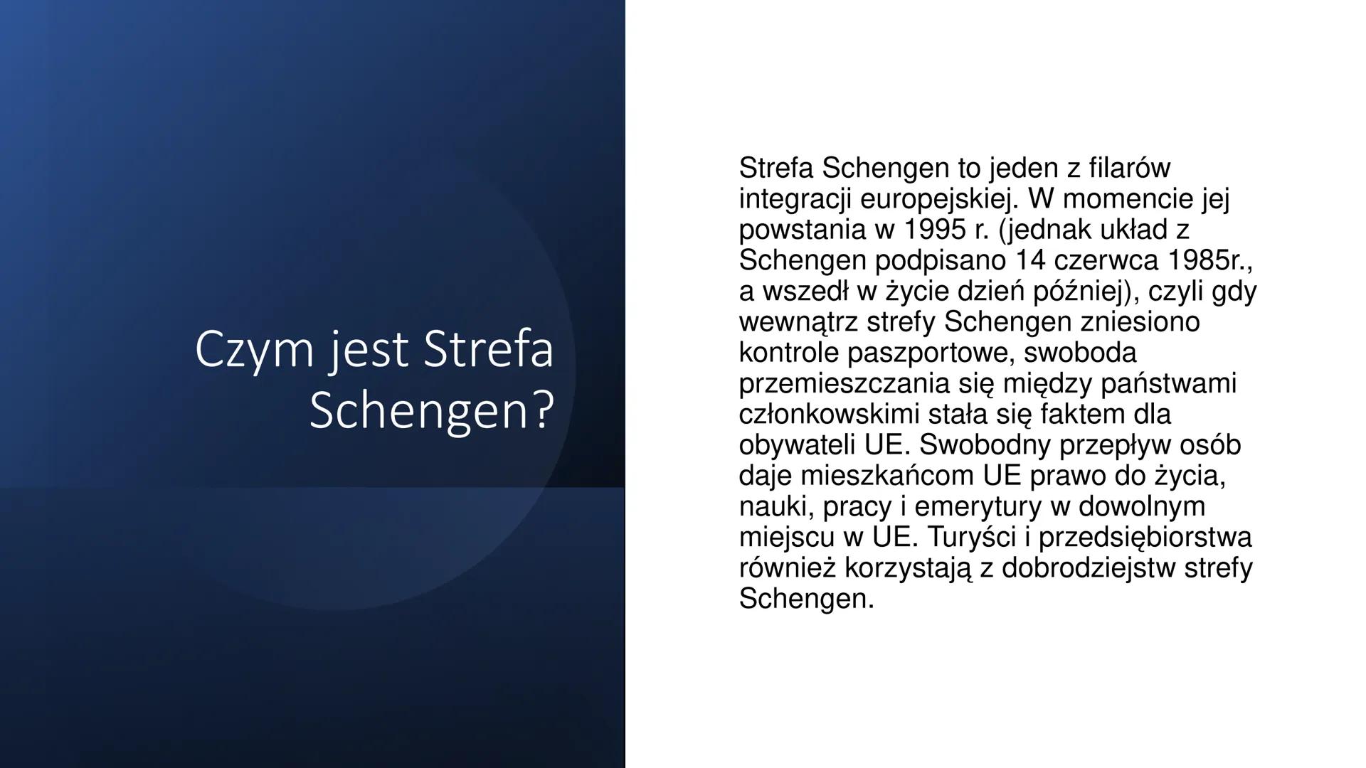 Wykonała Natalia Okoń
Strefa
Schengen i
Frontex
STREFA SCHENGEN
Obecni członkowie:
■ Kraj UE
Kraj spoza UE
Kraj UE poza strefą Schengen
Kraj