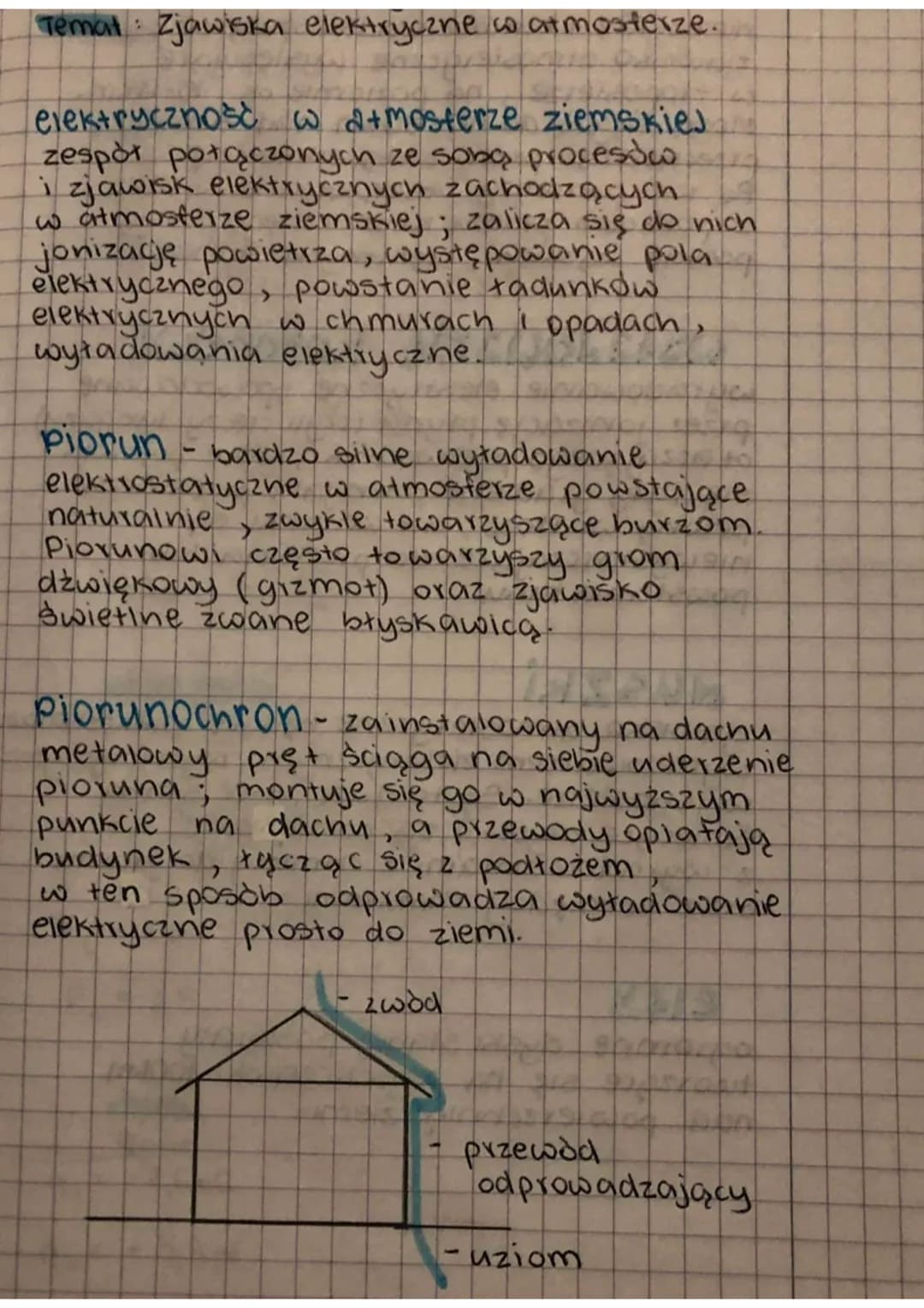Temat: Zjawiska elektryczne ∞o atmosferze.
elektryczność w a+ mosferze ziemskieJ
zespół połączonych ze sobą processo
izjawisk elektrycznych 