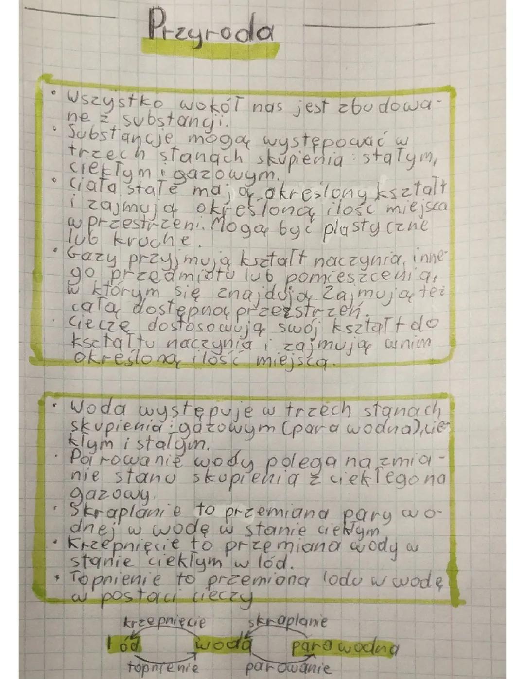 Przyroda Klasa 4: Substancje i Trzy Stany Skupienia Wody