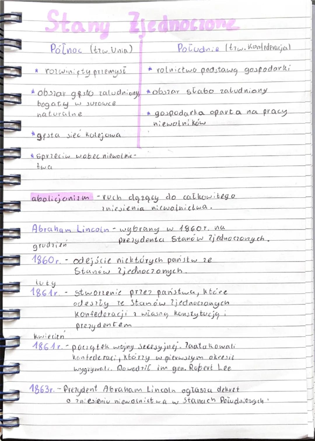R
Stany Zjednocione
Północ (tzw. Unia)
* rozwinięty przemysł
Południe (tzw. Kontederacial
* rolnictwo podstawg gospodarki
* obriar gesto zal