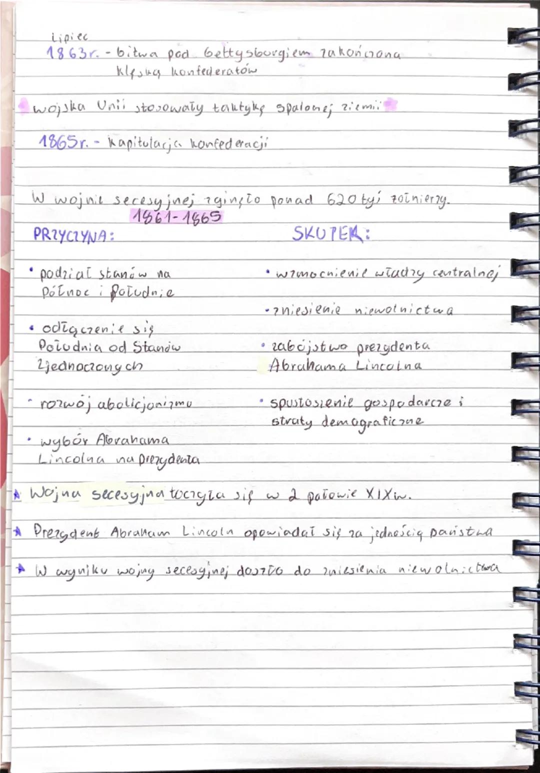 R
Stany Zjednocione
Północ (tzw. Unia)
* rozwinięty przemysł
Południe (tzw. Kontederacial
* rolnictwo podstawg gospodarki
* obriar gesto zal