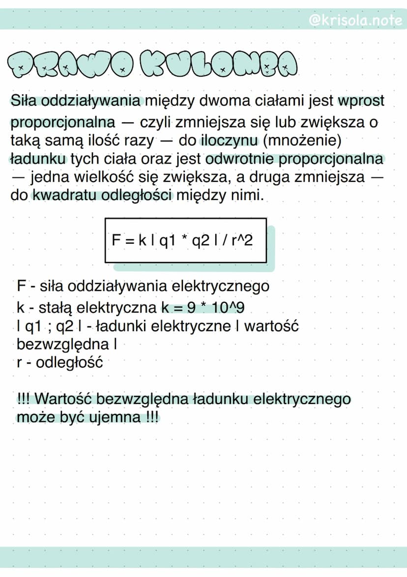 Prawo Kulomba a prawo powszechnego
ciążenia, czyli siły grawitacji.
*
Siła elektryczna F = k l q1 q2 1/r^2
Siła grawitacji
F=gm1 * m2/r^2
@k
