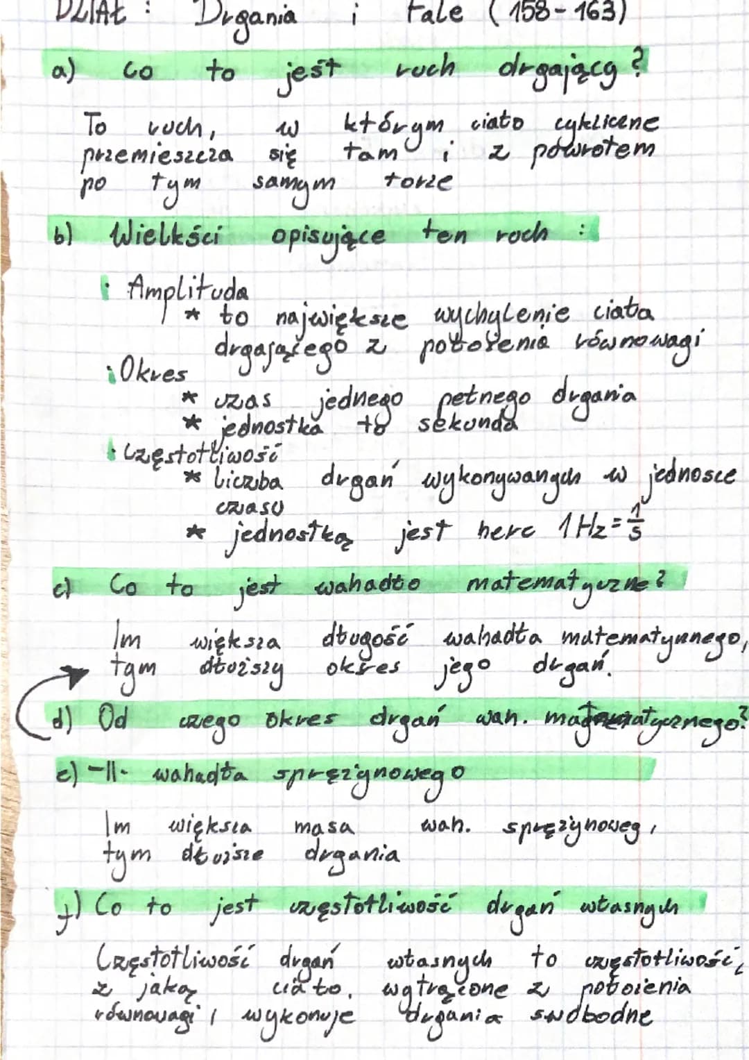 DZIAŁ :
a) Go
To
b) Wielkści
c)
ruch,
w którym ciato cykliczne
z powrotem
się
tam i
przemieszcza
po tym
тут samym
torie
Digania
to jest
1 Am