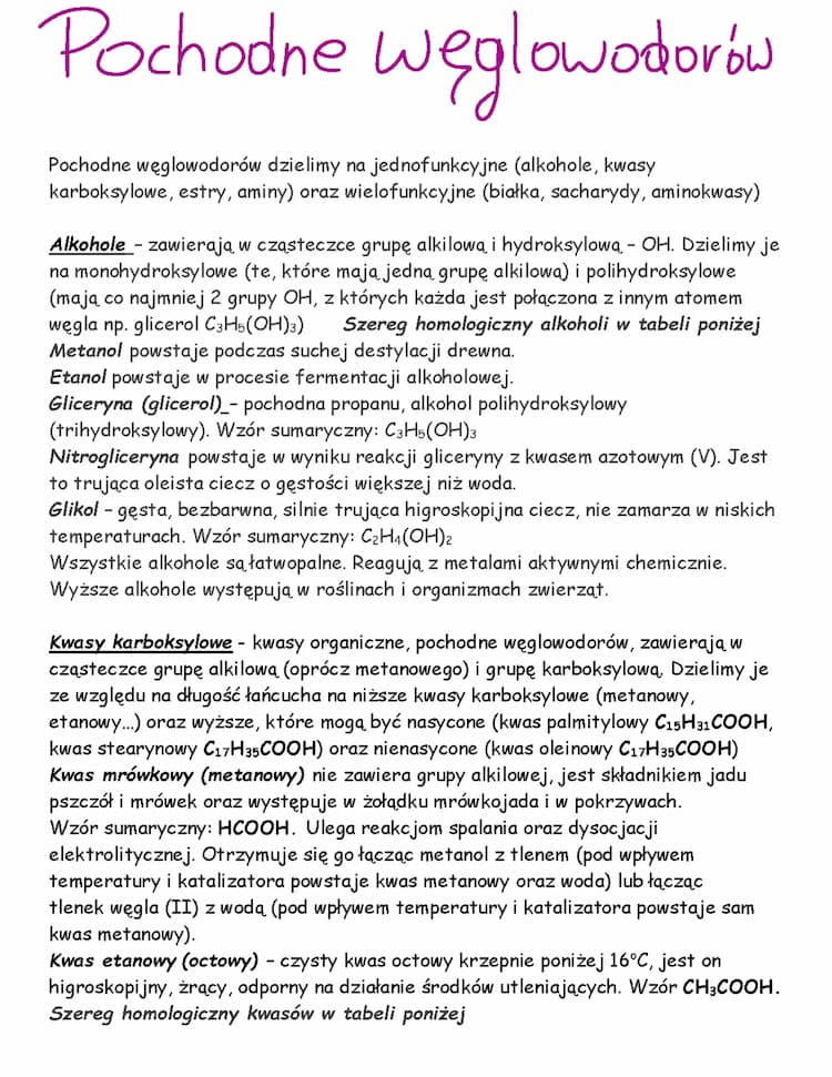 Know POCHODNE WĘGLOWODORÓW  thumbnail