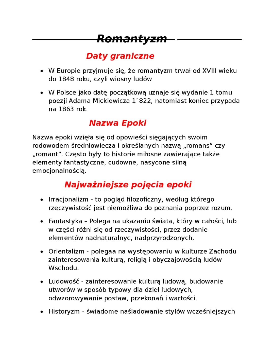 Romantyzm: Wszystko, co musisz wiedzieć! - Najważniejsze informacje, cechy i twórcy