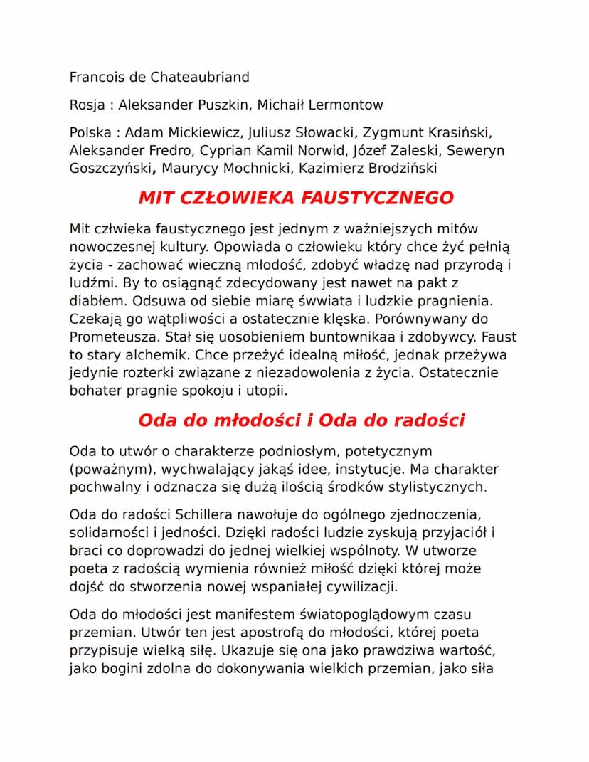 Romantyzm
Daty graniczne
• W Europie przyjmuje się, że romantyzm trwał od XVIII wieku
do 1848 roku, czyli wiosny ludów
●
W Polsce jako datę 