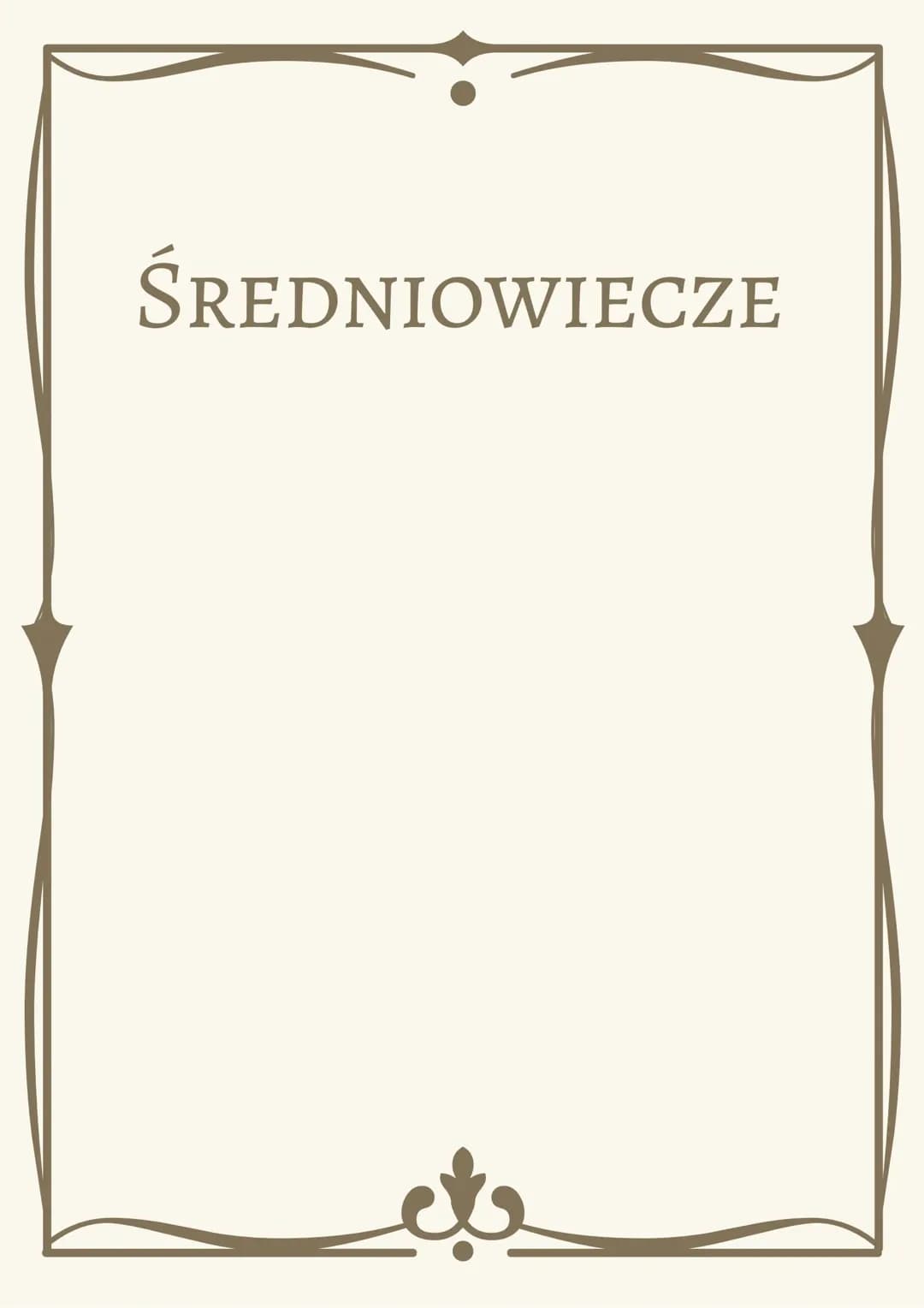 Średniowiecze - epoka literacka