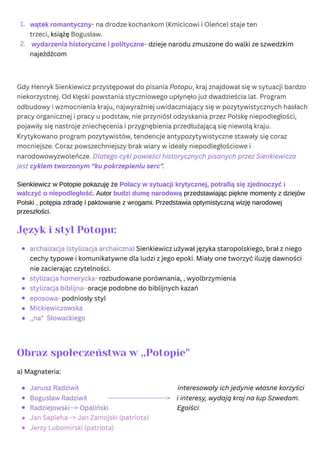 Potop
Henryk Sienkiewicz
Czas i miejsce akcji: czas najazdu szwedzkiego na ziemie Rzeczypospolitej w latach 1655-1657.
Wydarzenia przedstawi
