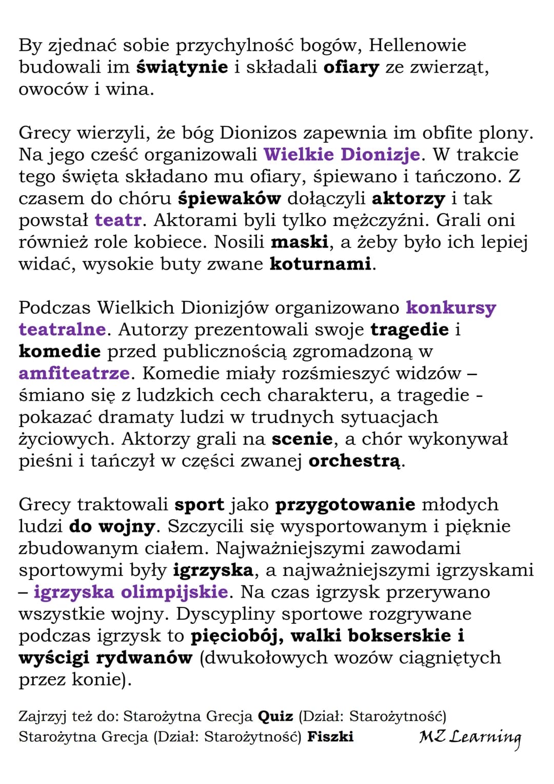 Starożytna Grecja
(Dział: Starożytność)
Grecja leży na południu Europy. Jest to górzysty kraj
otoczony morzem. Składa się z bardzo wielu wys