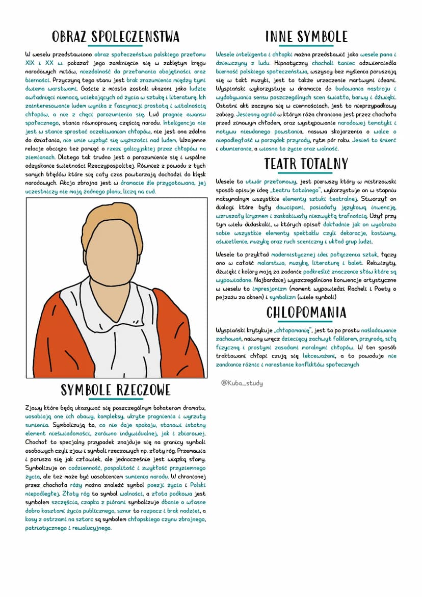 MŁODA POLSKA
wesele
Wesele to dramat synkretyczny, w akcie I autor nie wykracza poza komedie obyczajową, a w aktach II i III wykorzystuje dr
