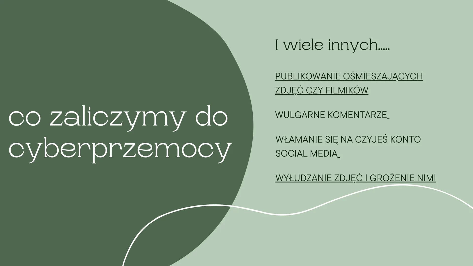CYBERPRZEMOC
@wiktoria.0403
CZYLI CO WARTO WIEDZIEĆ co to jest
cyberprzemoc?
Krótko mówiąc przemoc z użyciem
elektroniki, najczęściej telefo