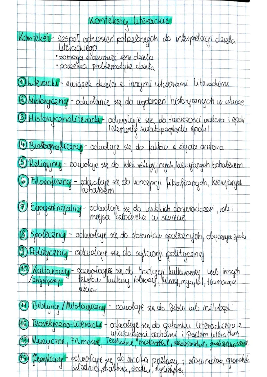 Kontekst literacki w rozprawce i przykłady do niej