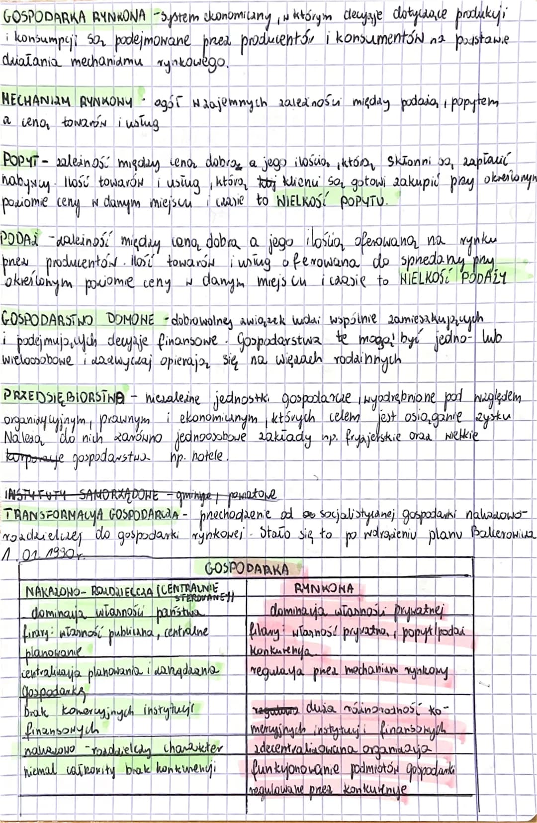 GOSPODARKA RYNNONA -System okonomicany, w którym clecyzyje dotyczące produkuji
i konsumpyji so₂ podejmowane przed producentó, i konsumentów 