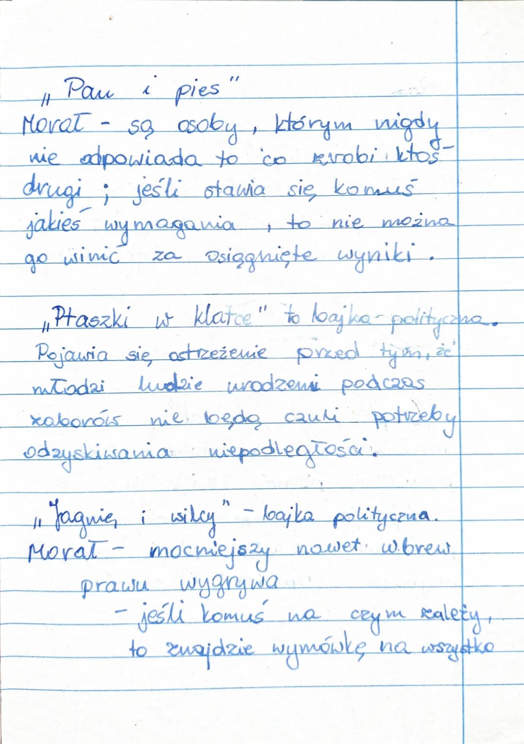 Pau i pies
#
Morat - są osoby, którym nigdy
nie odpowiada to co robi ktos
drugi; jeśli stawia się komuś
jakies wymagania, to nie można
Osiąg